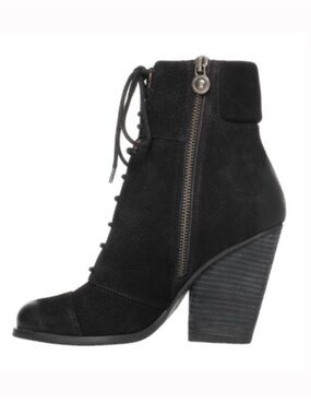 New! Leon Max Matrix Black Heeled Ankle Boots | 10